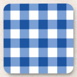 Blaues Gingham-Muster Getränkeuntersetzer<br><div class="desc">Ein buntes bearbeitbares Schachbrett oder Gingham Muster. Klicken Sie zum Personalisieren auf Design bearbeiten und wählen Sie bis zu 4 Farben. Fühlen Sie sich frei fragen für Design-Hilfe.</div>