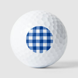 Blaues Gingham-Muster Golfball