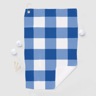 Blaues Gingham-Muster Golfhandtuch