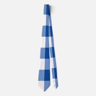 Blaues Gingham-Muster Krawatte