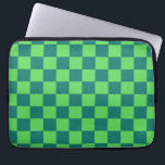 Blaues Gingham-Muster Laptopschutzhülle<br><div class="desc">Blaues Gingham-Muster</div>
