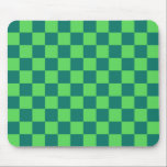 Blaues Gingham-Muster Mousepad<br><div class="desc">Blaues Gingham-Muster</div>