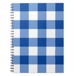 Blaues Gingham-Muster Notizblock