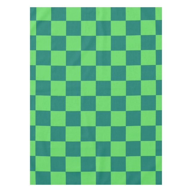 Blaues Gingham-Muster Tischdecke (Vorderseite)