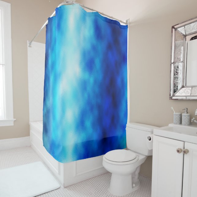 Blaues Glas Duschvorhang (Beispiel)