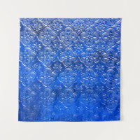 Blaues Glas mit Musterpattern, abstraktes Glas,