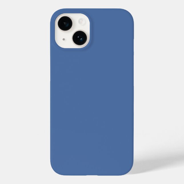 Blaues Glas (Vollfarbe) Case-Mate iPhone 14 Hülle (Rückseite)