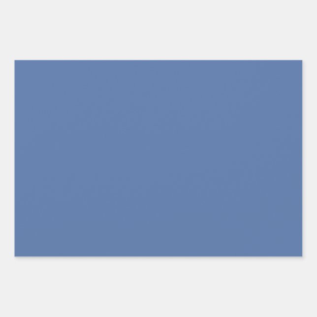 Blaues Glas (Vollfarbe) Geschenkpapier Set (Vorderseite)