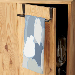 Blaues Gletscher-Eismuster Geschirrtuch