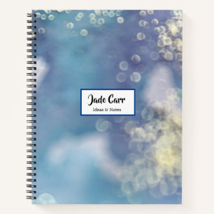 Blaues Glitzer Notizbuch