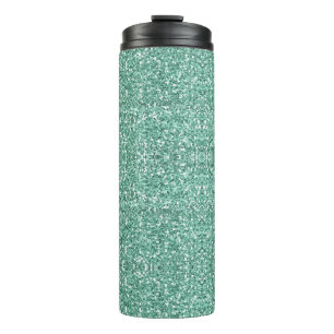 Blaues Glitzer Thermosbecher