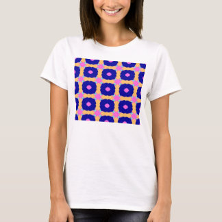 blaues Glockenmuster T-Shirt