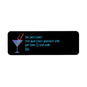 Blaues glückliche Stunden-buntes Cocktail Martini