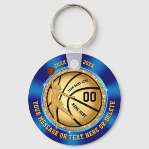 Blaues Gold Billige Basketball-Geschenke für Mädch Schlüsselanhänger
