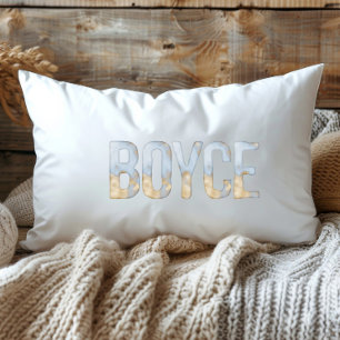 Blaues Gold Pastell-Aquarell Boyce Louisiana Lendenkissen
