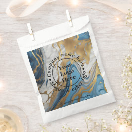 Blaues Gold und weißer Marmor Geschenktütchen