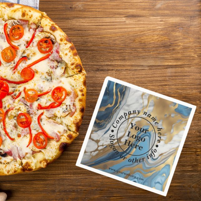 Blaues Gold und weißer Marmor Serviette (Von Creator hochgeladen)