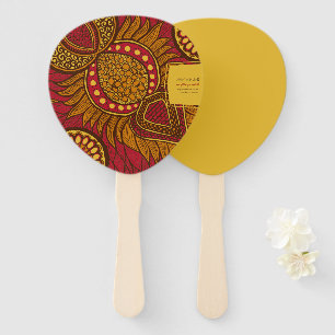 Blaues Goldblumenhandfans Afrikaner-Ankaras Fächer