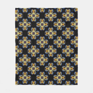 Blaues goldenes Sternenmuster Fleecedecke