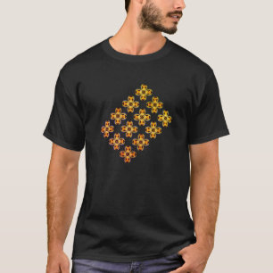 Blaues goldenes Sternenmuster T-Shirt
