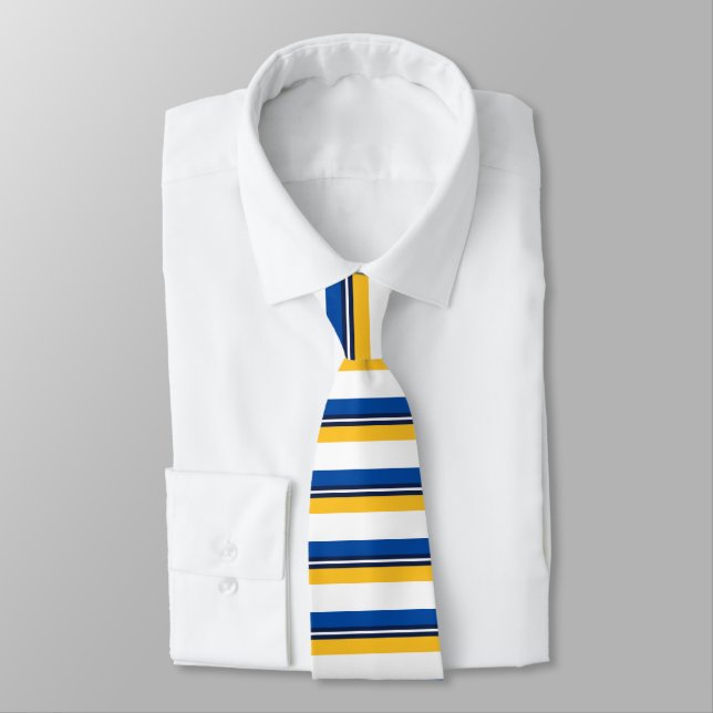 Blaues Goldweiße und schwarze Krawatte (Gebunden)