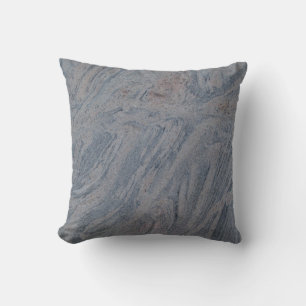 Blaues Grau und Brauen-gesprenkelter Kissen