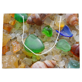 Blaues Grün Seaglass Geschenk sackt Große Geschenktüte