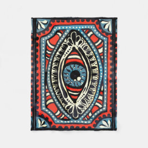 Blaues Gypsi Fleecedecke
