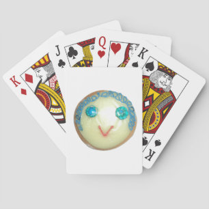 Blaues Haar-Emoji-Kunstposter/Grafik Spielkarten