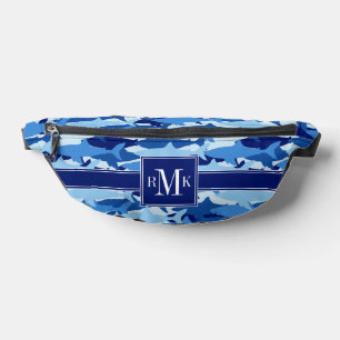 Blaues Hai Muster Bauchtasche