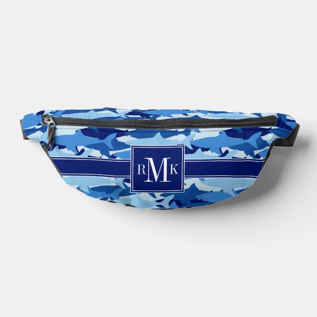Blaues Hai Muster Bauchtasche (Ablage )