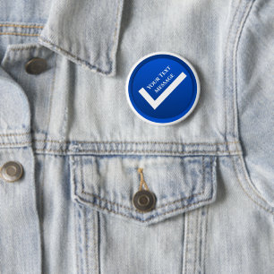 Blaues Häkchen-Symbol Button
