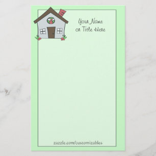 Blaues Haus-Briefpapier Briefpapier