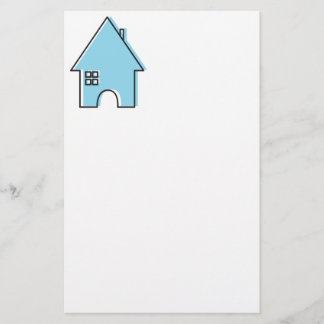 Blaues Haus-kundengerechtes Briefpapier