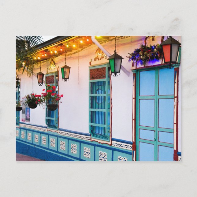 Blaues Haus Postkarte (Vorderseite)