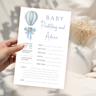 Blaues Heißluftballon-Baby-Vorhersagen-Beratungssp