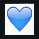 Blaues Herz - Emoji Notizblock<br><div class="desc">Blaues Herz - Emoji</div>