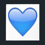Blaues Herz - Emoji Notizblock<br><div class="desc">Blaues Herz - Emoji</div>