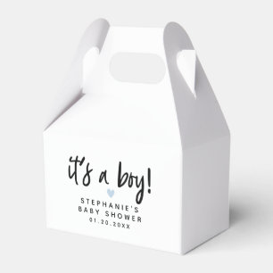 Blaues Herz ist es eine Jungen-Babyparty Geschenkschachtel