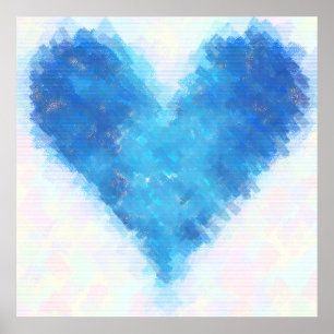 Blaues Herz Poster