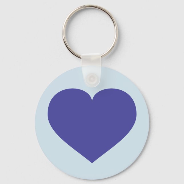 Blaues Herz Schlüsselanhänger (Vorderseite)