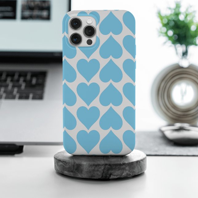Blaues Herzmuster, Romantik, Liebe Case-Mate iPhone Hülle (Von Creator hochgeladen)