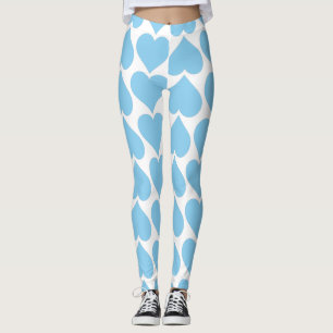 Blaues Herzmuster, Romantik, Liebe Leggings