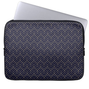 Blaues Hexagon-Muster Laptopschutzhülle