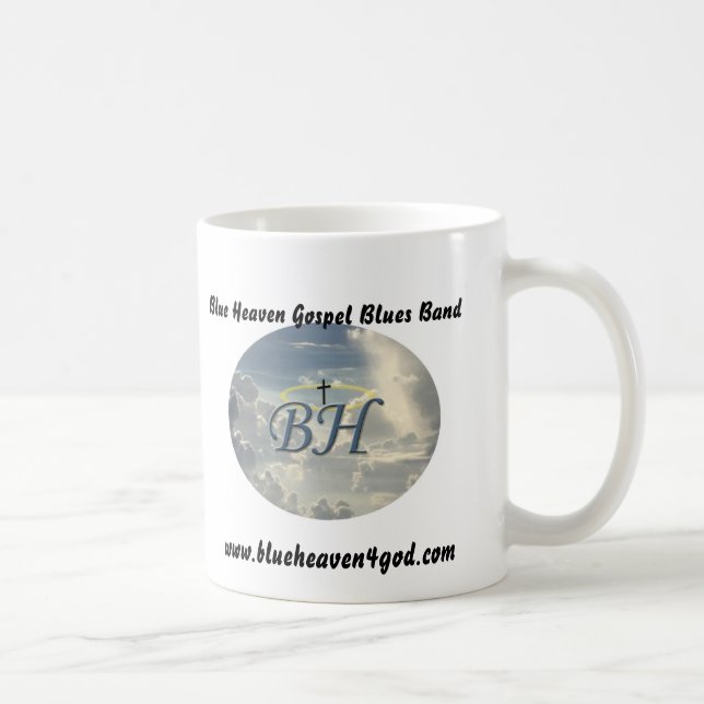 Blaues Himmels-Evangelium-Blues-Band 15 Unze. Kaffeetasse (Rechts)
