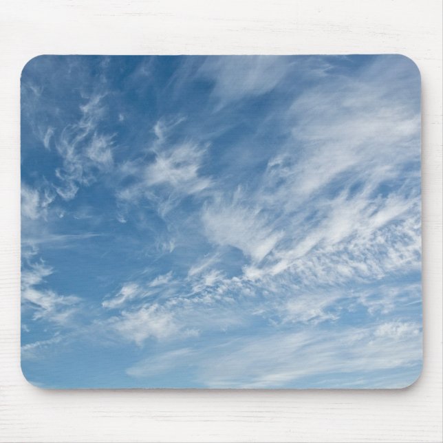 Blaues Himmelsgeplättetes blaues Muster Mousepad (Vorne)