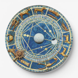 Blaues Himmelsreich Zodiac Astrologie Party Horosk Pappteller