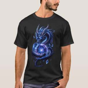 Blaues himmlisches Drachen-T-Shirt Japanische Fa T-Shirt