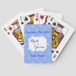 Blaues Hochzeits-Gastgeschenk-Spielkarten Spielkarten