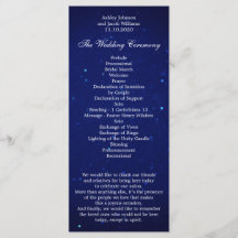 Blaues Hochzeitsprogramm. Navy-Nacht-Winterfeier